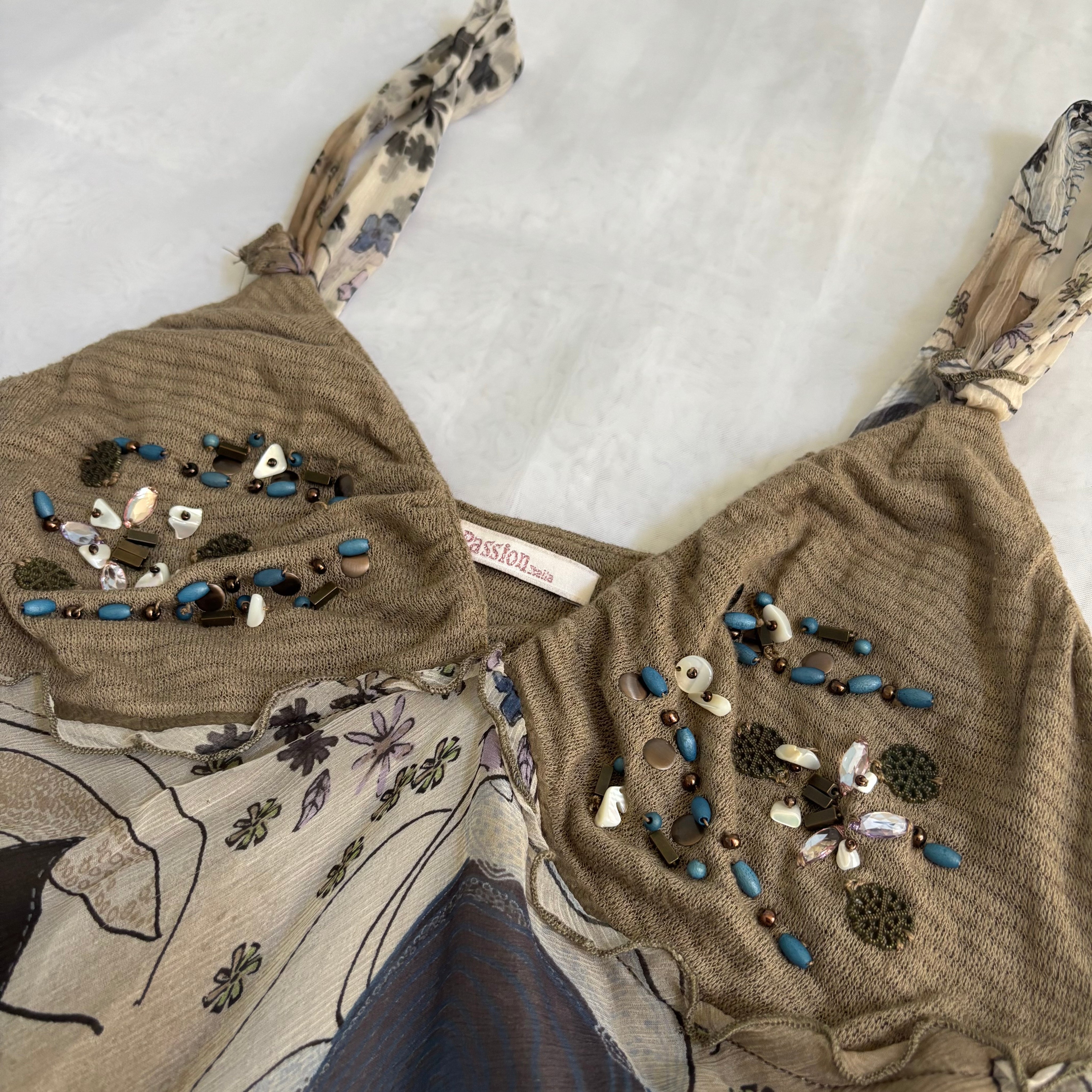 Italian Silk Floral Dress (S)