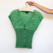 Kelly Green Knit Bebe Top (S/M)