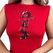 Y2K Devil Girl Graphic Tank (L)