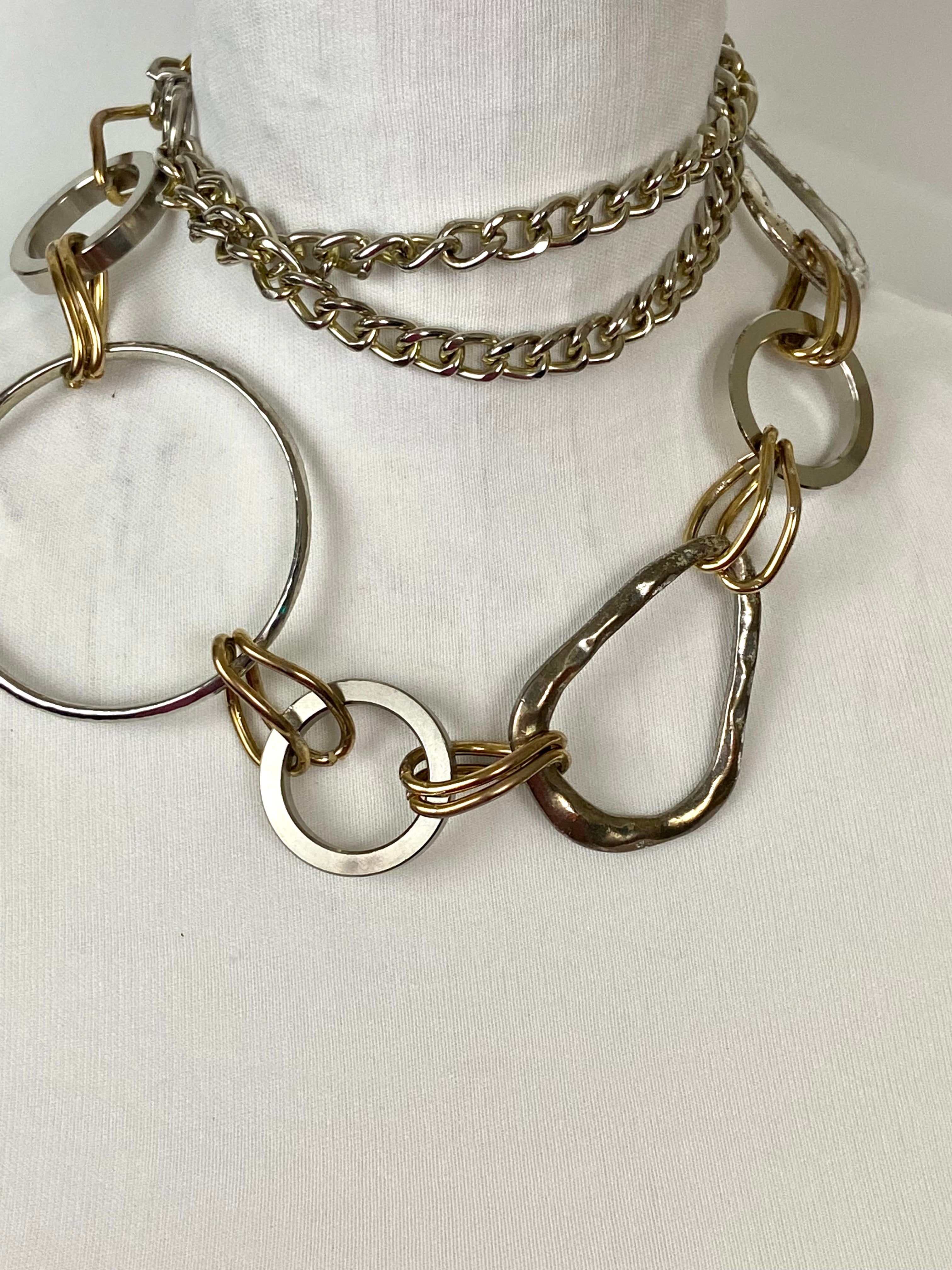 Gold & silver waist chain belt