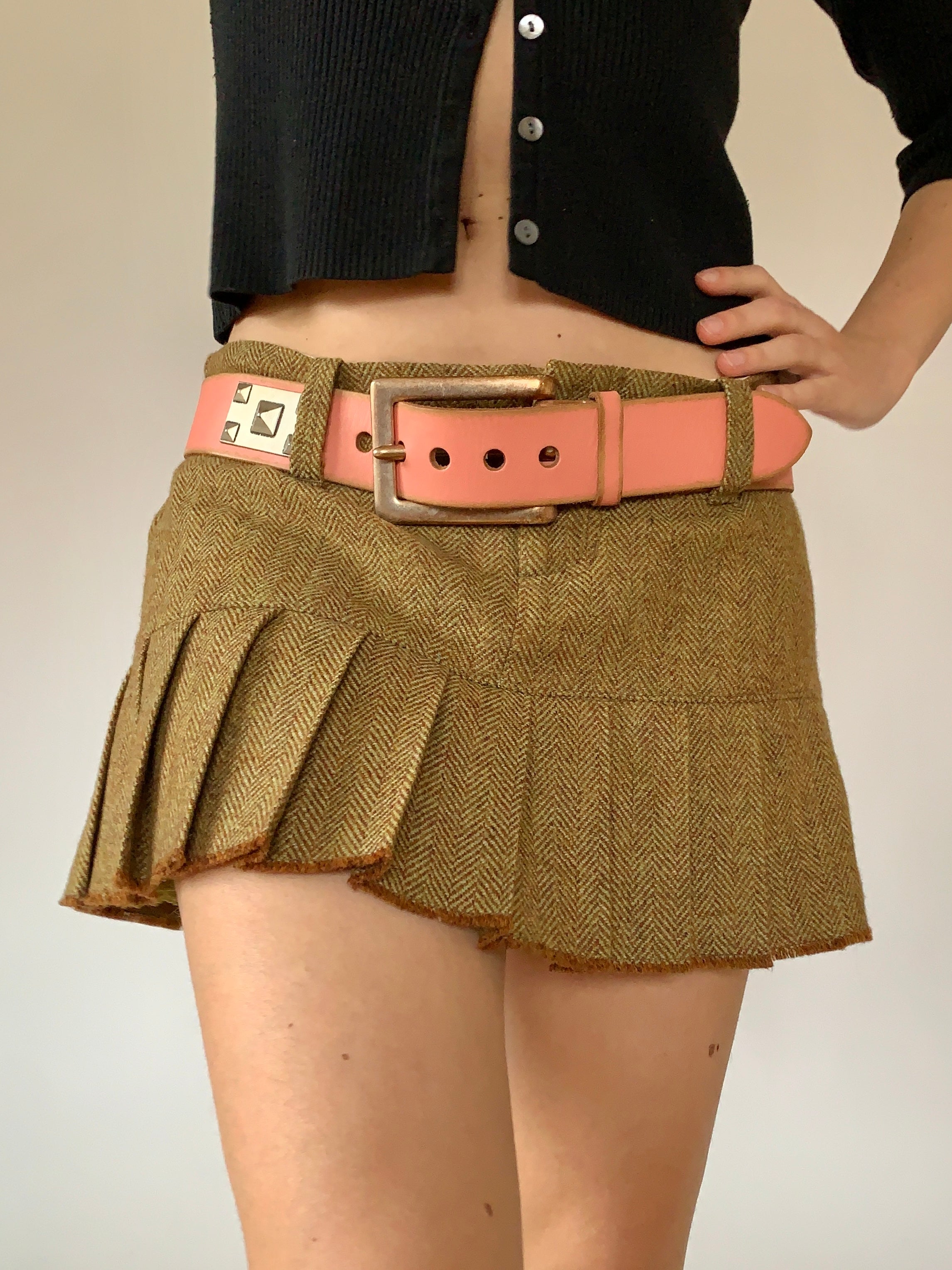 Coral Leather Belt (M)