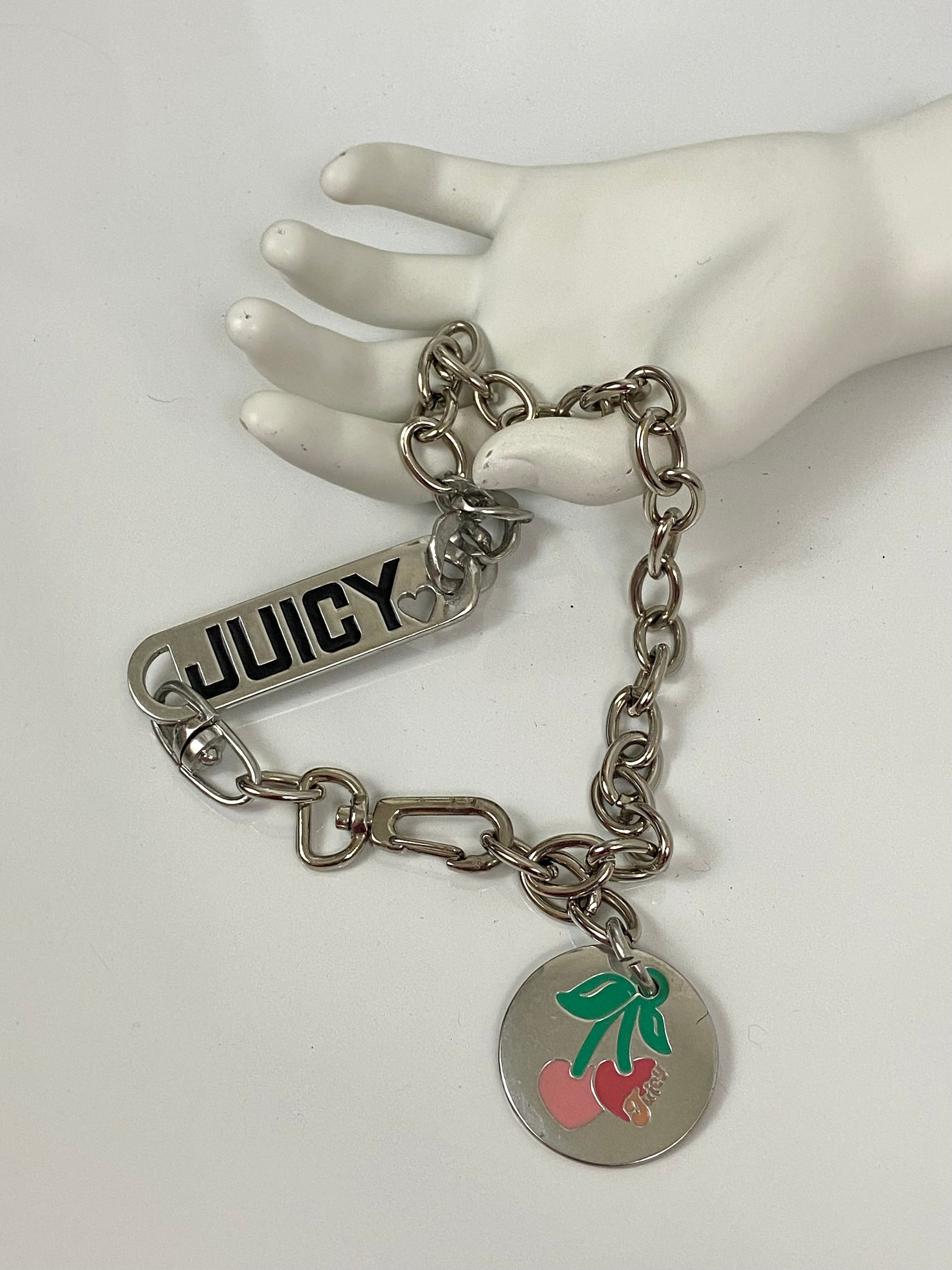 Reworked silver Juicy Couture choker