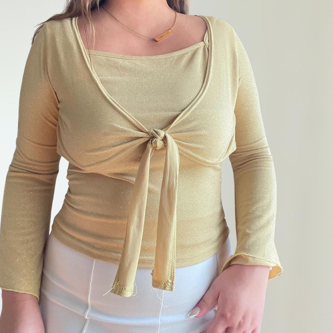 Vintage 90’s Shimmer Gold Top (M)