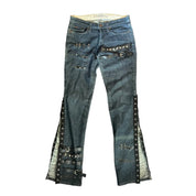 One of One Distressed Punk Low Rise Jeans (XS)