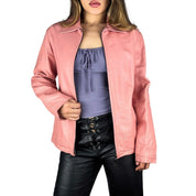 90s Blush Leather Jacket (L)