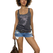 Late 2000s Indie Sleaze Vest top (M)