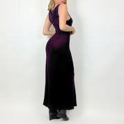 90s Plum Slinky Maxi Dress (S)