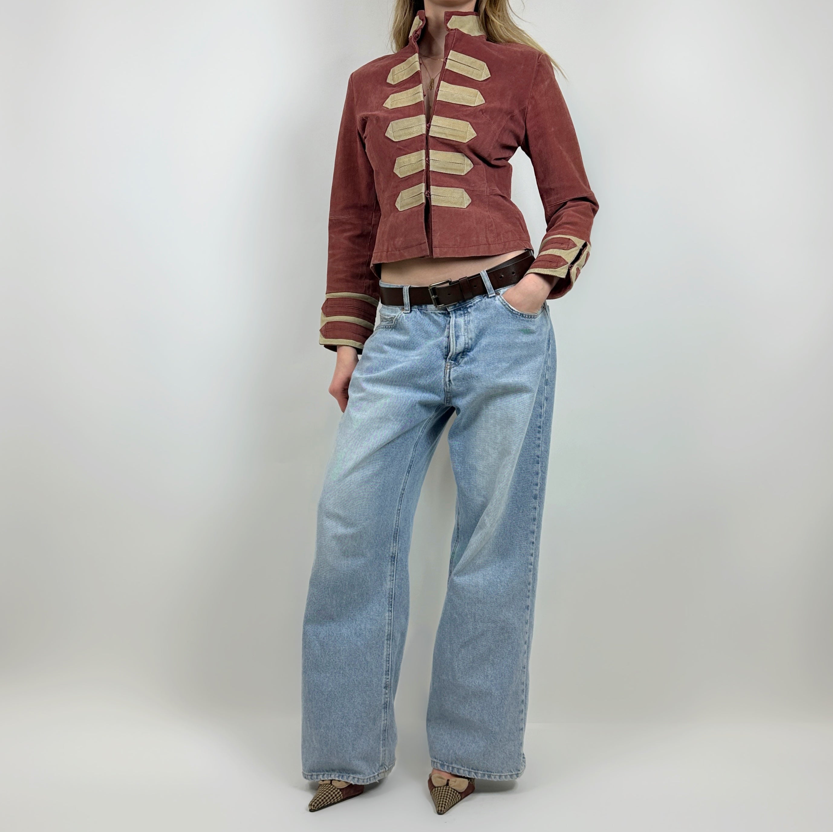 Vintage Military Suede Jacket (S)