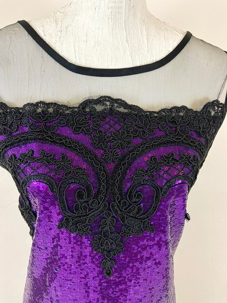 gentle purple black dress yv31483