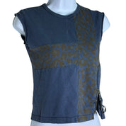 vintage Fake London Genius panelled asymmetric tank top (S)
