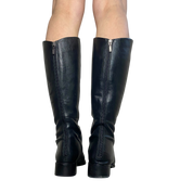 Vintage Black Leather Calf Boots (UK 5 US 7 EU 38)