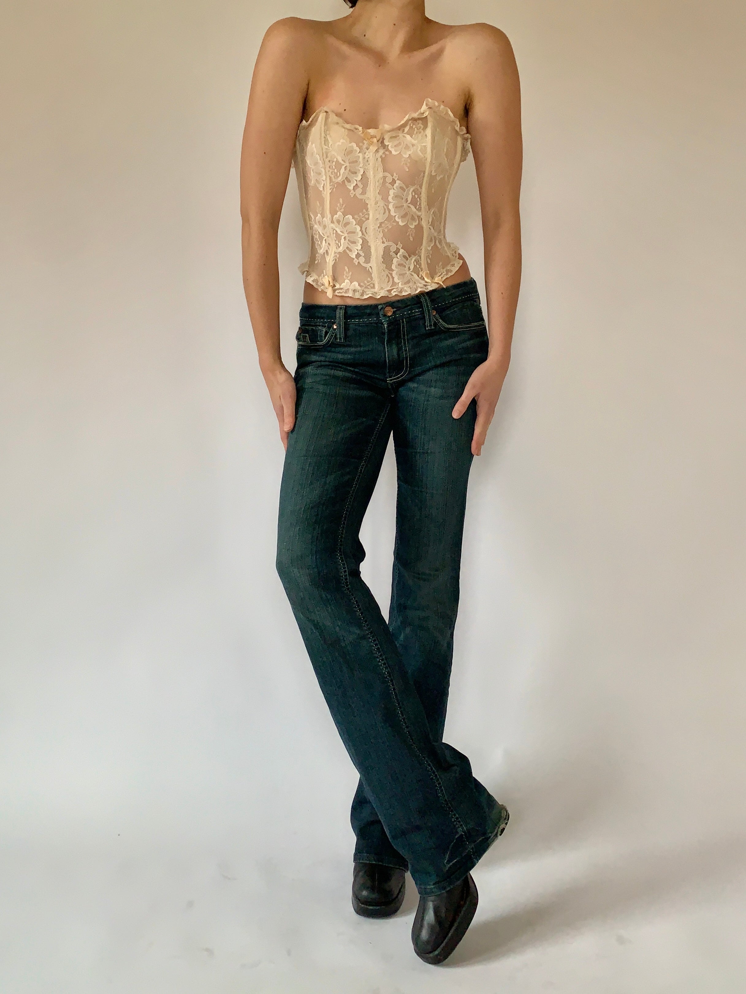 Y2K Dark Wash Jeans (M)