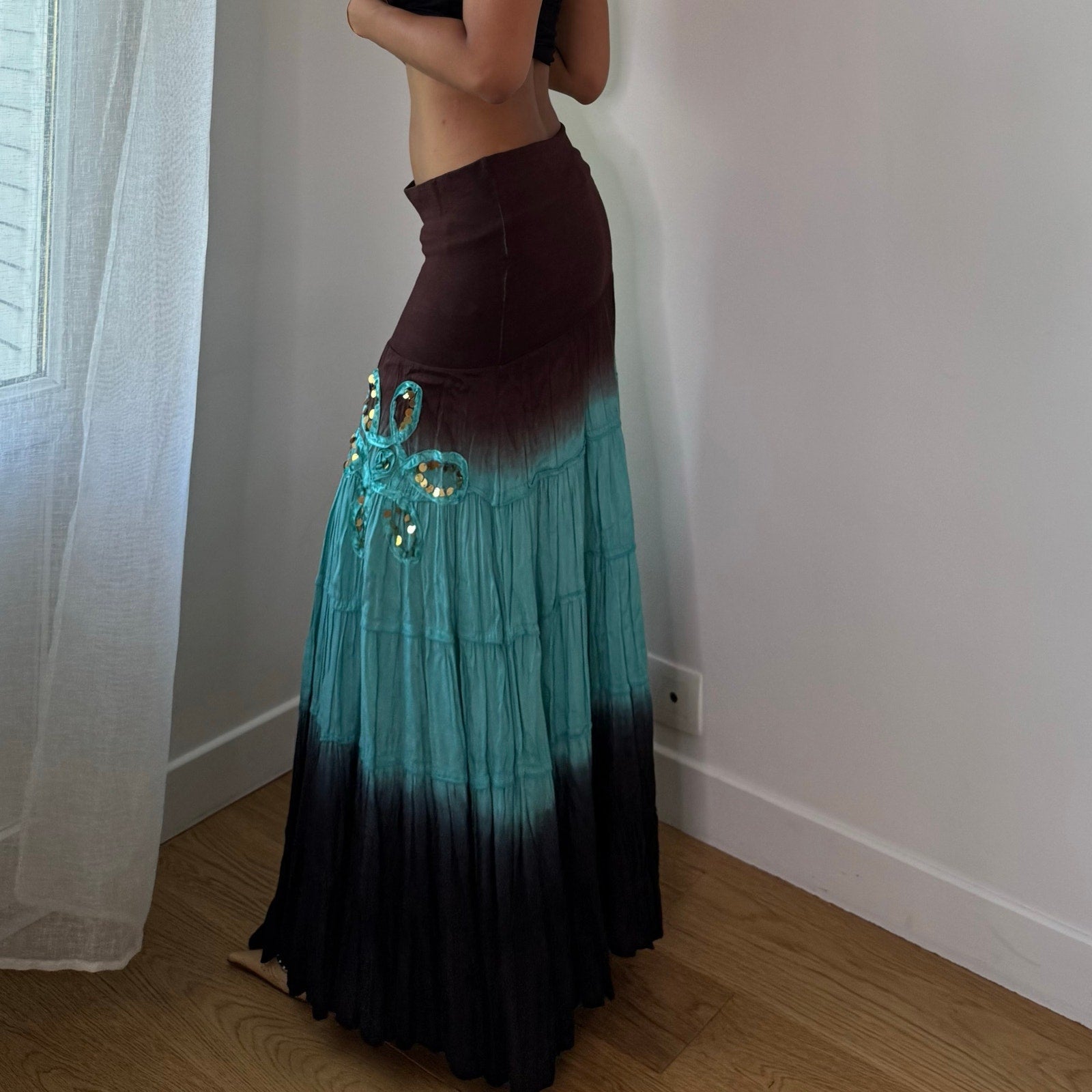 Vintage Extyn Ombre Maxi Skirt (S/M)