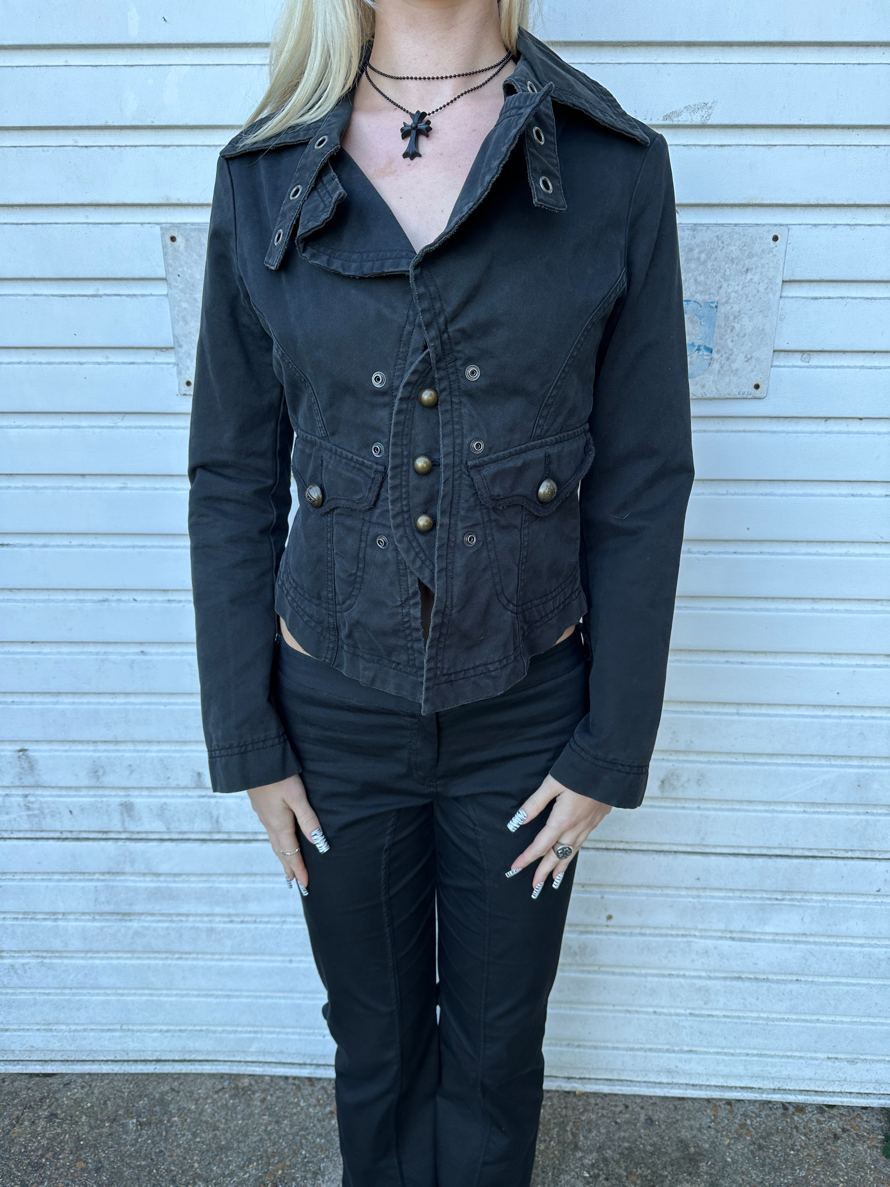 Vintage Diesel Black Utility Jacket (XS/S)
