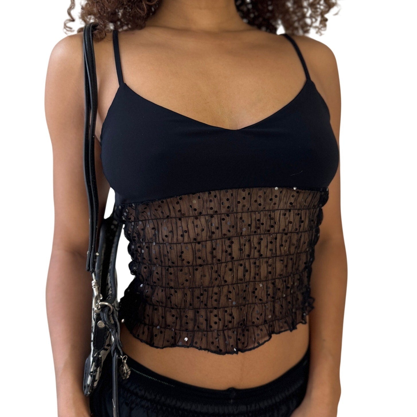 Vintage Euro Black Slinky Cami (S)