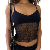 Vintage Euro Black Slinky Cami (S)