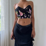 Vintage Italian Asymmetric Mesh Skirt (XS)