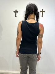 Vintage Gothic Grunge Moschino Slogan Tank Top (M)