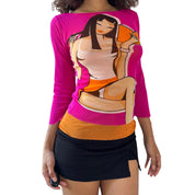 Vintage French Mesh Graphic Top (S)