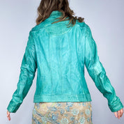 Vintage Danier Aqua Leather Jacket (L)