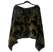 Camo Fuzzy Poncho (OS)