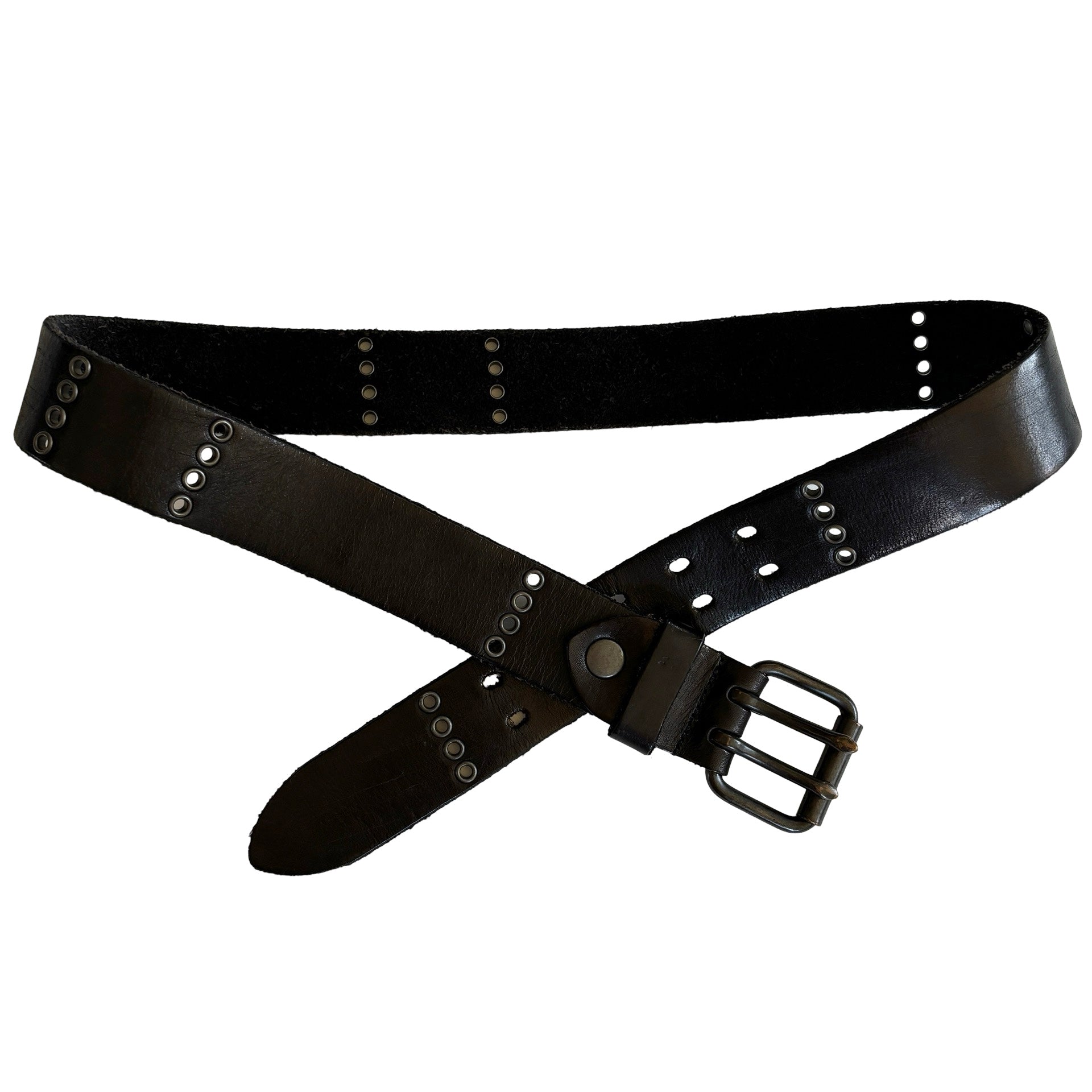Y2K Genuine Leather Belt (M)