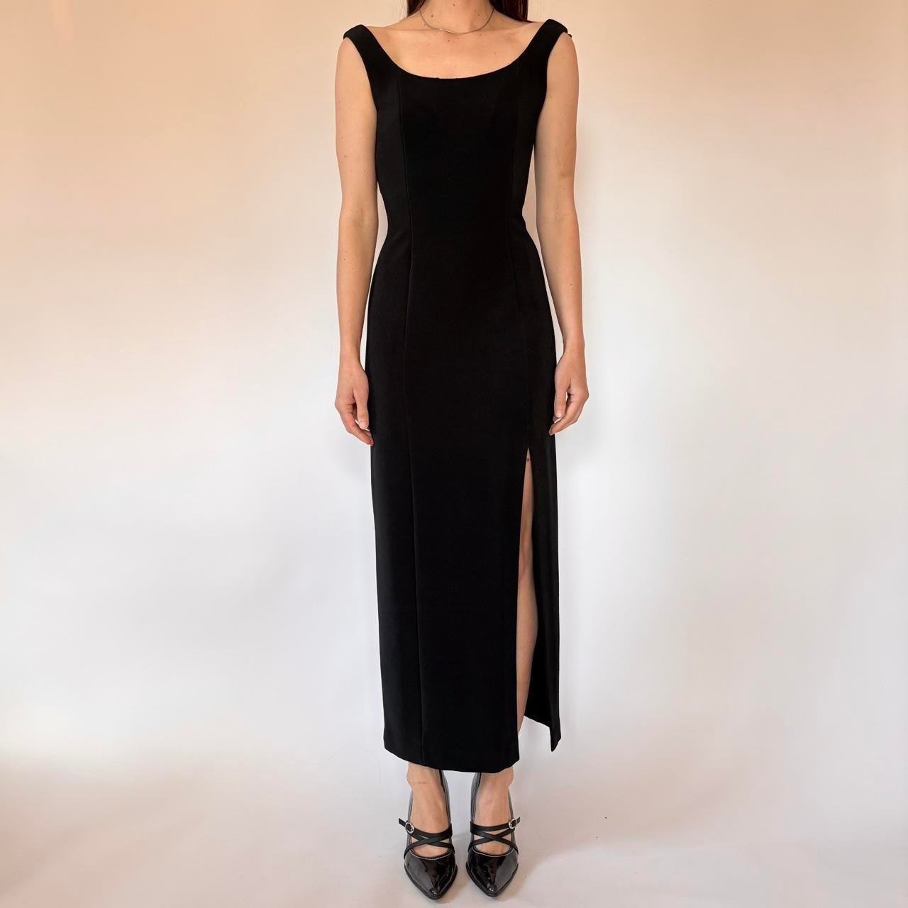 90s Noir Evening Gown (S)