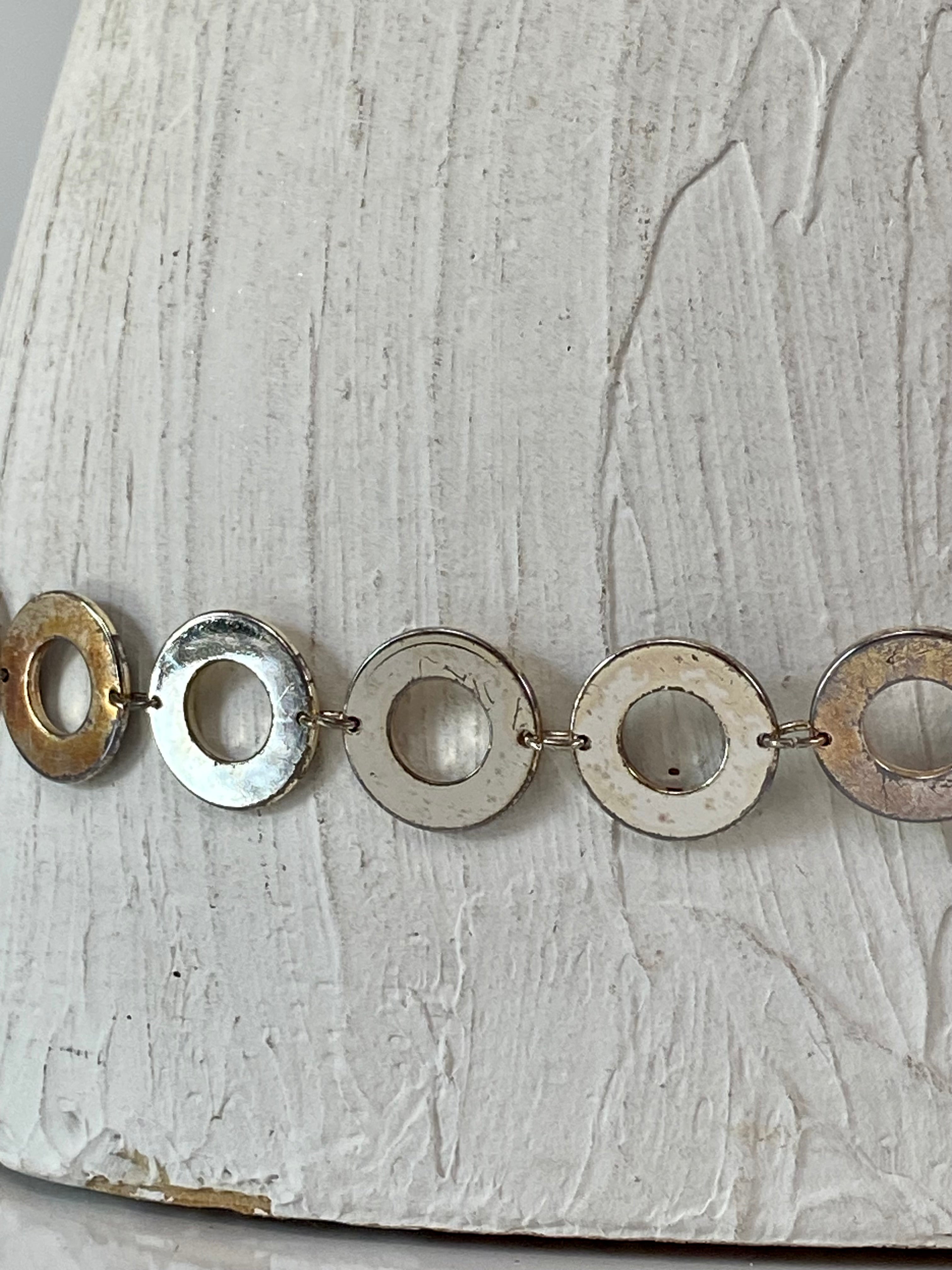 Black and Silver Chain Belt