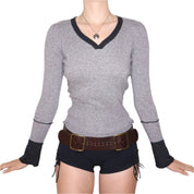 90s ANNA MOLINARI Gray Wool Sweater (S)