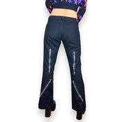 Y2K Low Rise Zipper Flares (M)