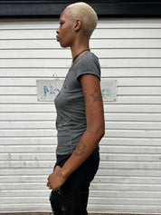 Vintage 2010s Diesel Grey Slogan Grunge Tee (M)