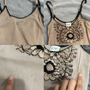 00s embroidered flower baby tank (XS/S)