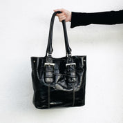 Wilson's Leather Black Leather Tote Bag