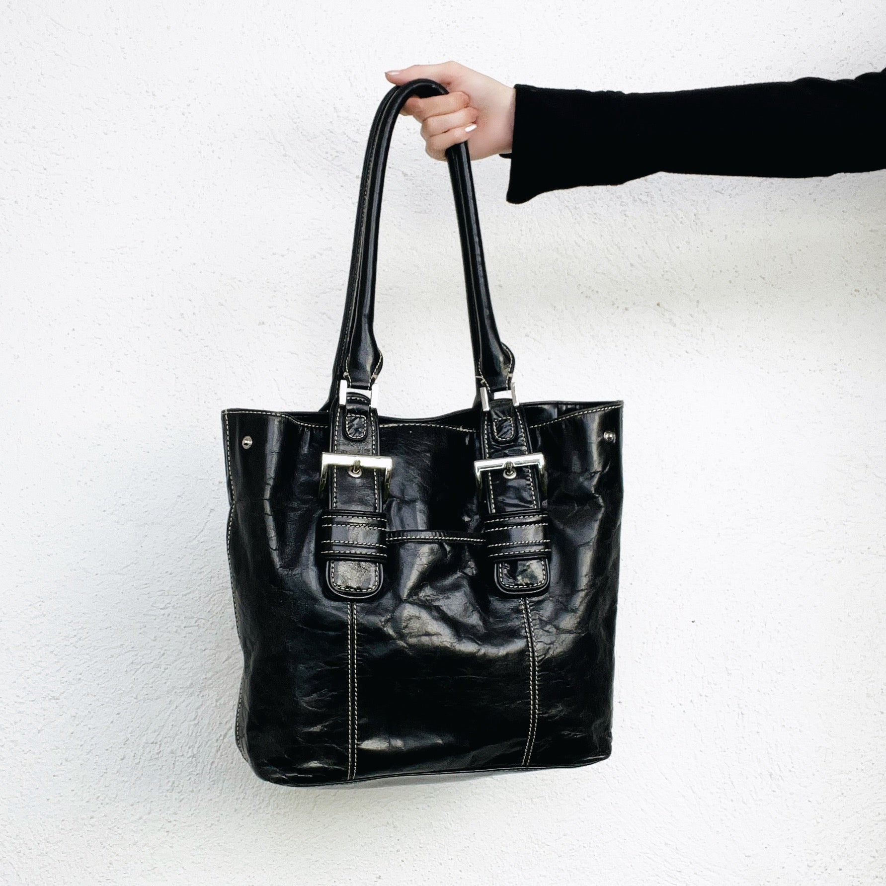 Wilson's Leather Black Leather Tote Bag