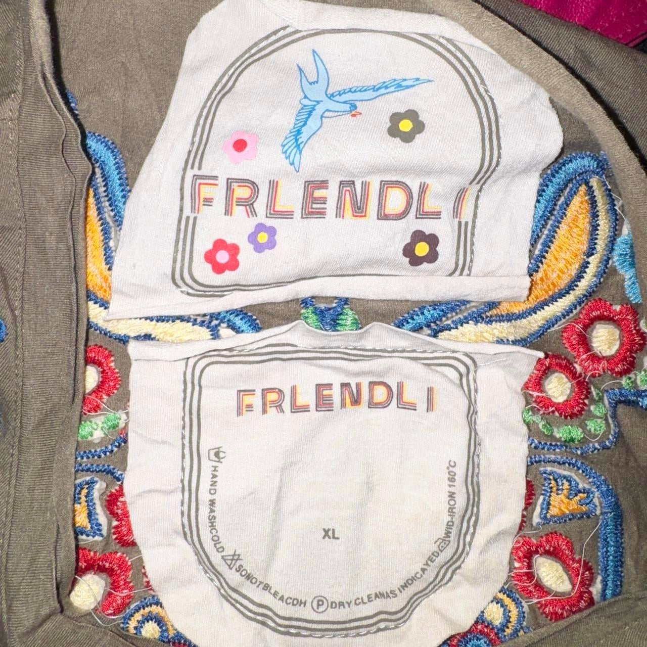 Butterfly & Floral Embroidered Bell Sleeve Top (M)