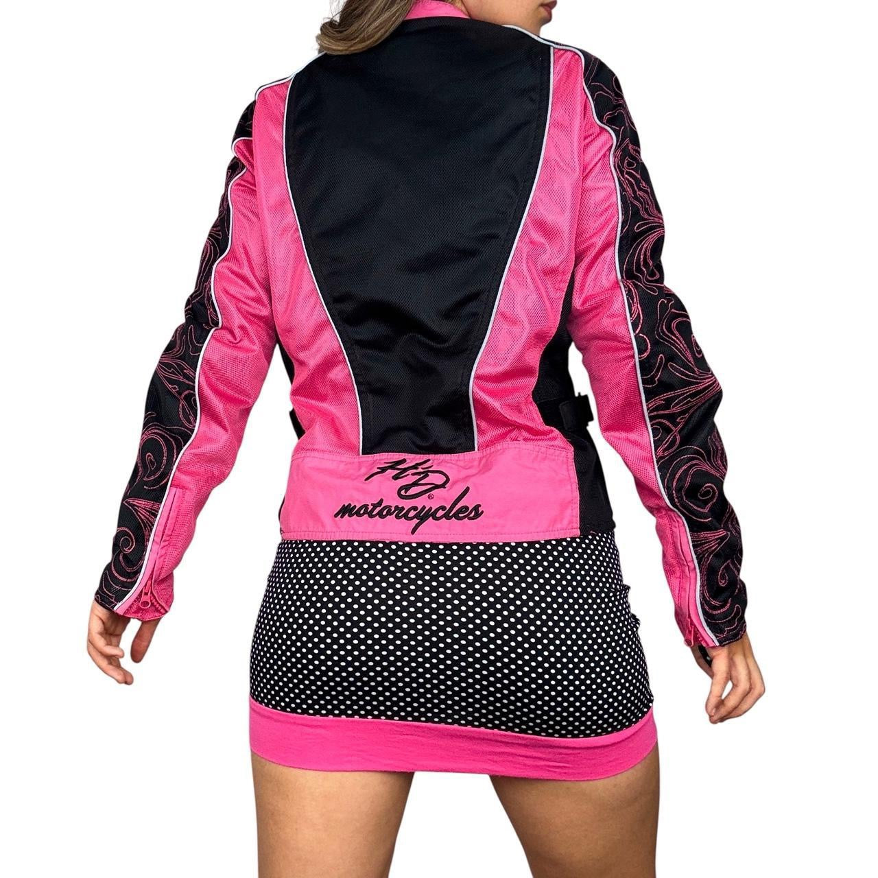 Y2K Harley Davidson Moto Jacket (M)