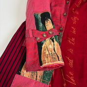 Euro Art Graphic Patchwork Trenchcoat (M)