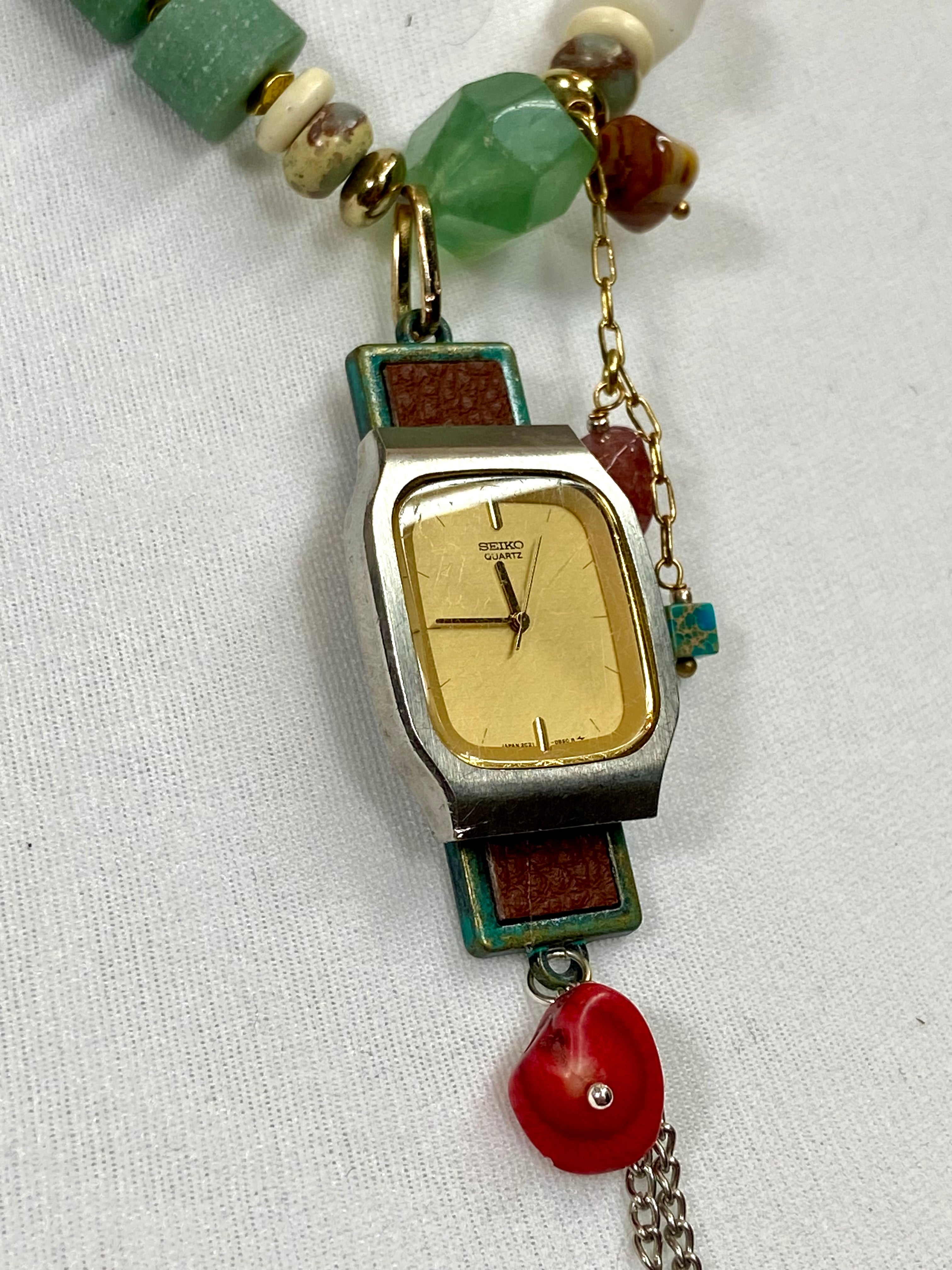 Beads & watch choker