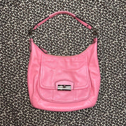 Vintage Coach Pink Leather Convertible Shoulder Bag