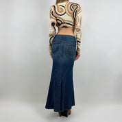 Bebe Denim Maxi Skirt (S)