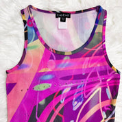 Bebe Y2K Cyber Graphic Cami (S)