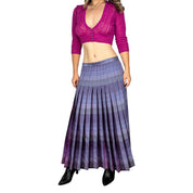 Vintage Reversible Wool Plaid Maxi Skirt (M)