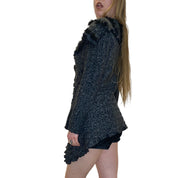 Vintage Grunge Fur Knit Cardigan (M/L)