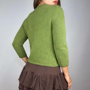 Dainty Embroidered Cashmere Cardigan (S/M)