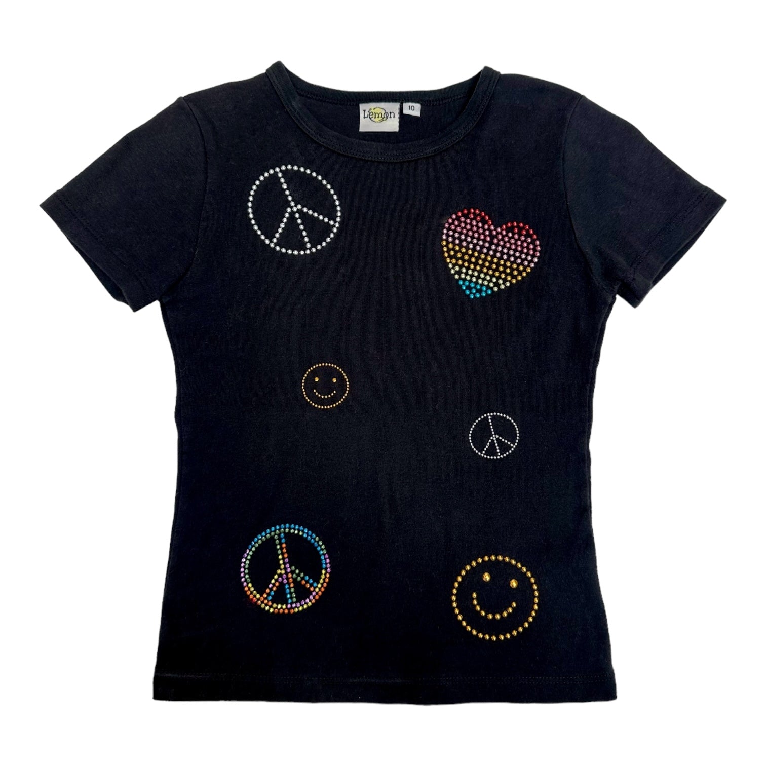 Y2K Studded Baby Tee (XS)