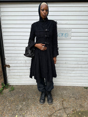 Vintage Romantic Gothic Black Wool Buckle Coat (S/M)