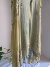 Silk Beaded Layered Tank Top (XS)