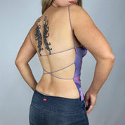 90s Backless Hibiscus Top (M)