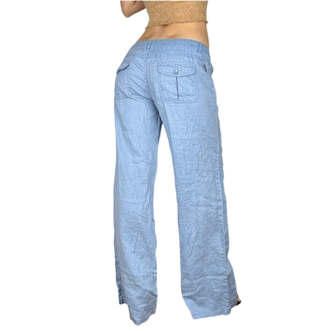 Miss Me Linen Wide Leg Pants (M)