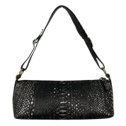 Italian Metallic Snakeskin Shoulder Bag